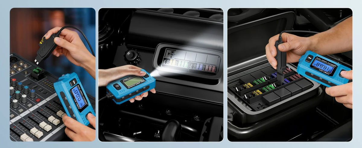 Dokazivač osigurača 12V auto uređaj za ispitivanje struje raspon 0.01~19.99A detekcija kvarova galvanometer automobilski dodaci