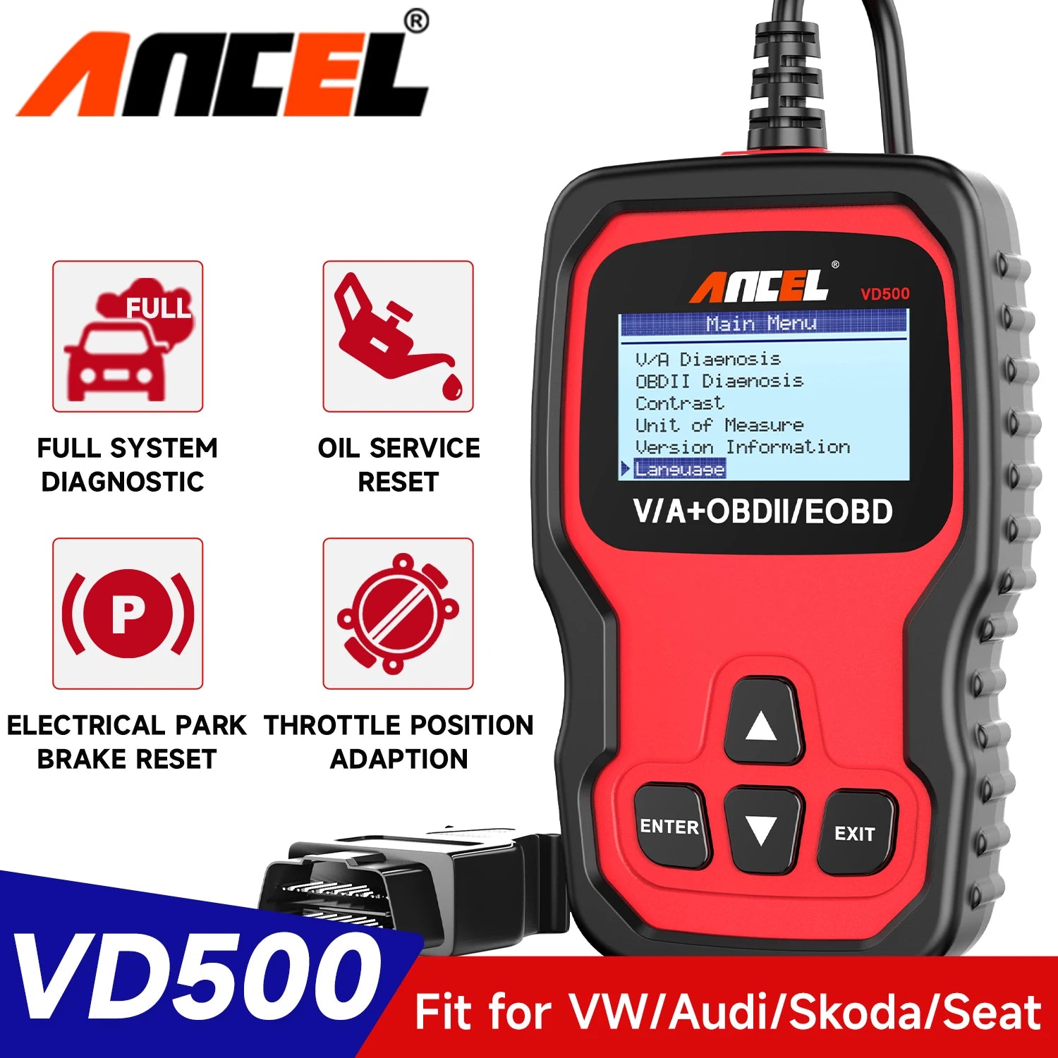 OBD2 Diagnostic Scanner Full System Scan Tool