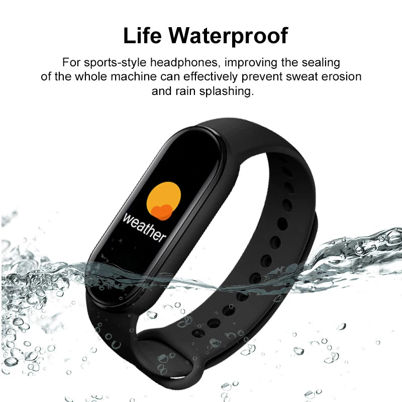 M6 Smart Watch Men Women Fitness Smart Bracelet Sports Band Heart Rate Blood Pressure Monitor Waterproof Multi-function Watches 