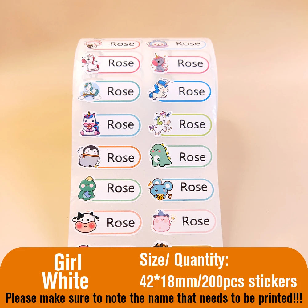 Personalised Name Stickers for School Items