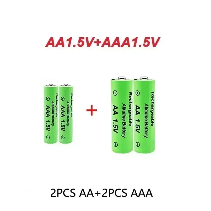 Original Rechargeable Battery 1.5V AA 9800mAh+AAA 8800mAh+Charger for Computer Clock Radio Video Game Digital Camera AA AAA 