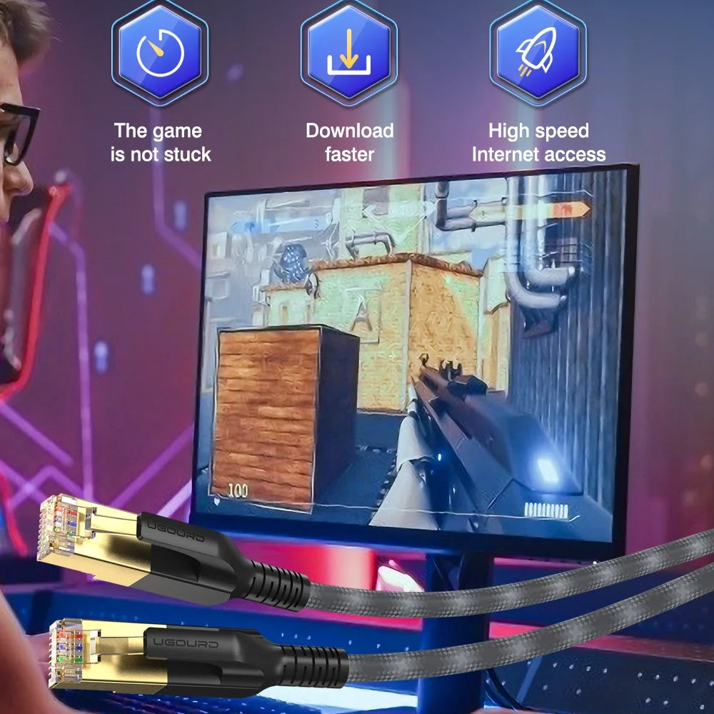 Oklopljeni pleteni omrežni kabel Cat8