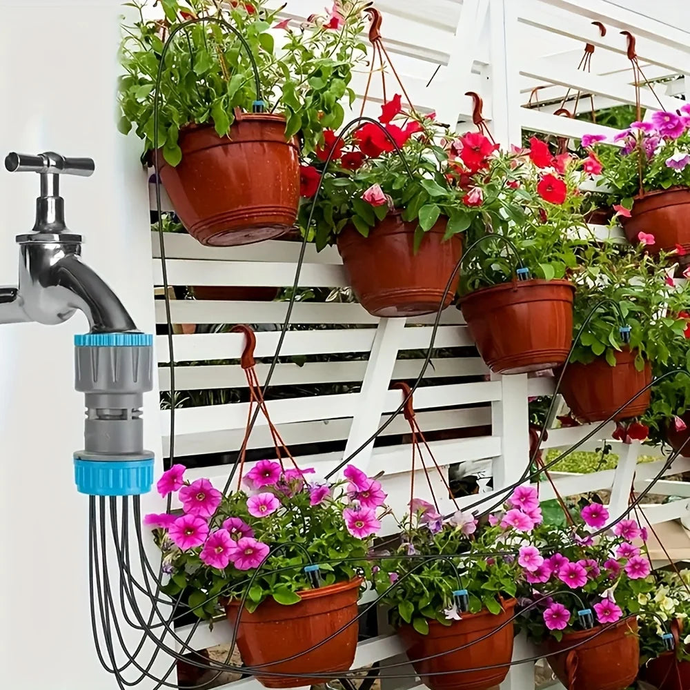 Drip Irrigation Kit with 10 Drip Heads and 3/4 Inch Adapter