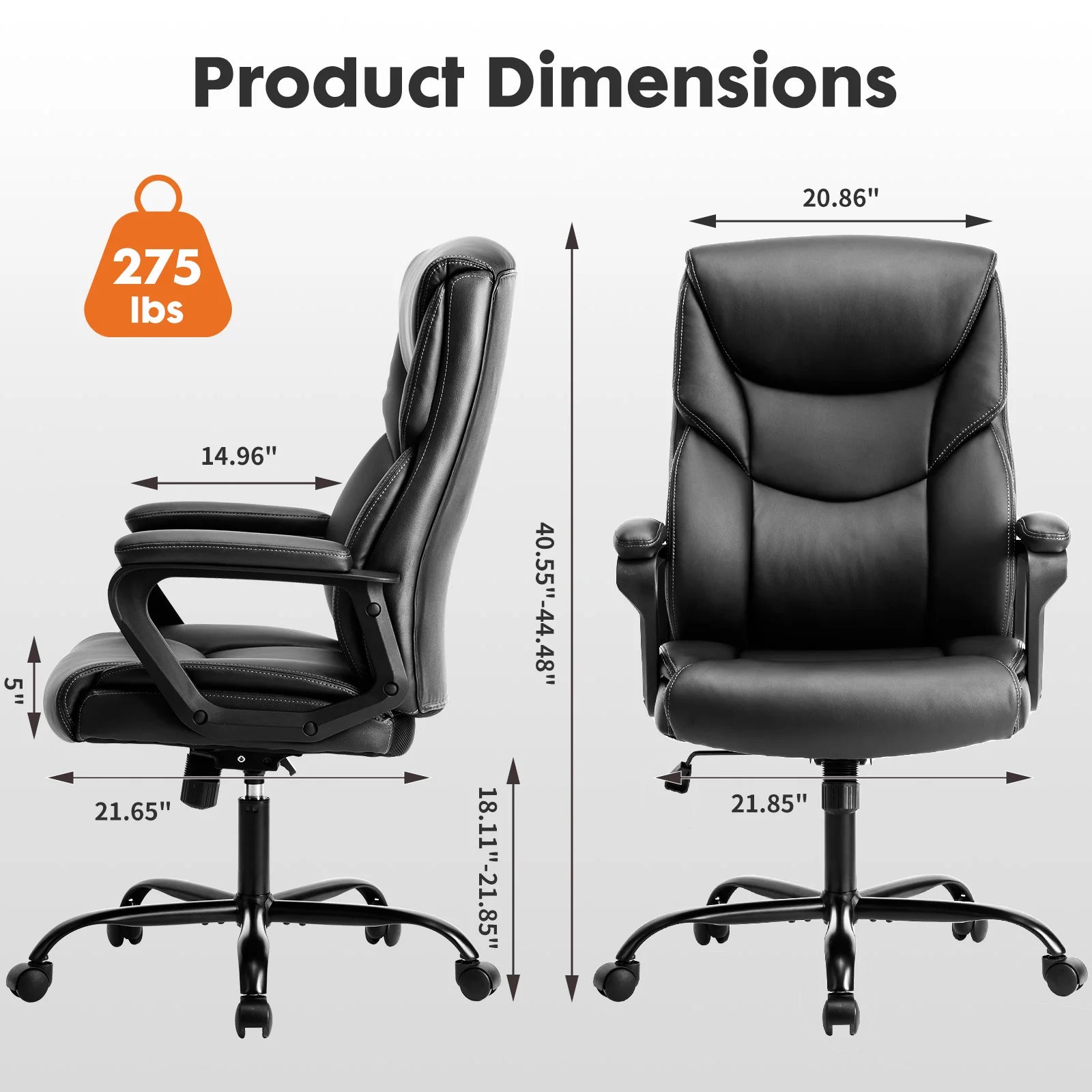 Ergonomic PU Leather Gaming Office Chair with Lumbar Support