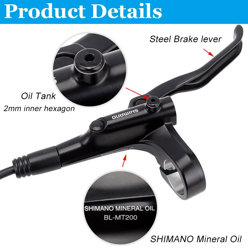 Σετ Υδραυλικών Δισκοφρένων Shimano MT200 για Αναβάτες MTB