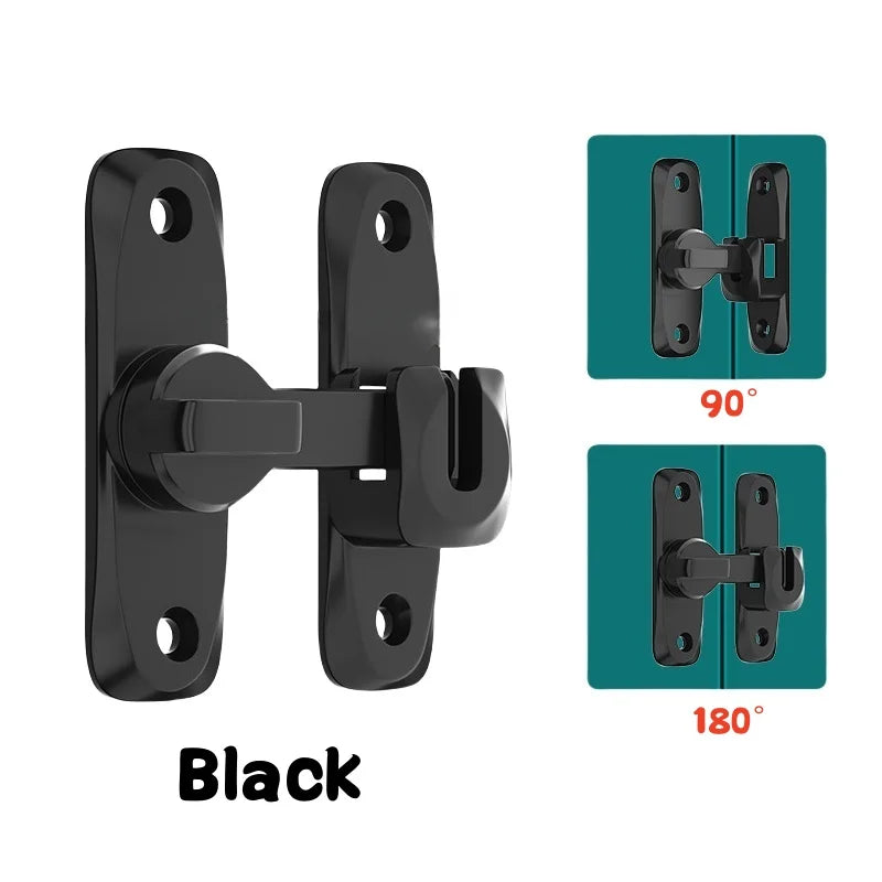 90/180-Degree Flip Latch for Compatible Doors