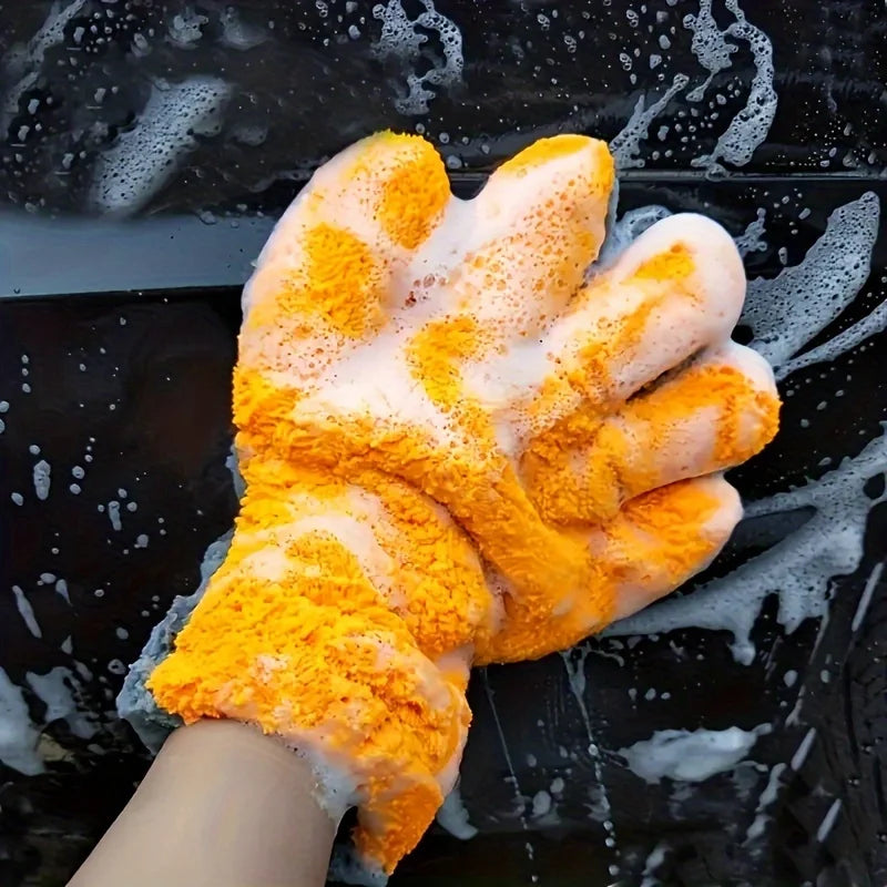Coral Fleece Car Cleaning Glove