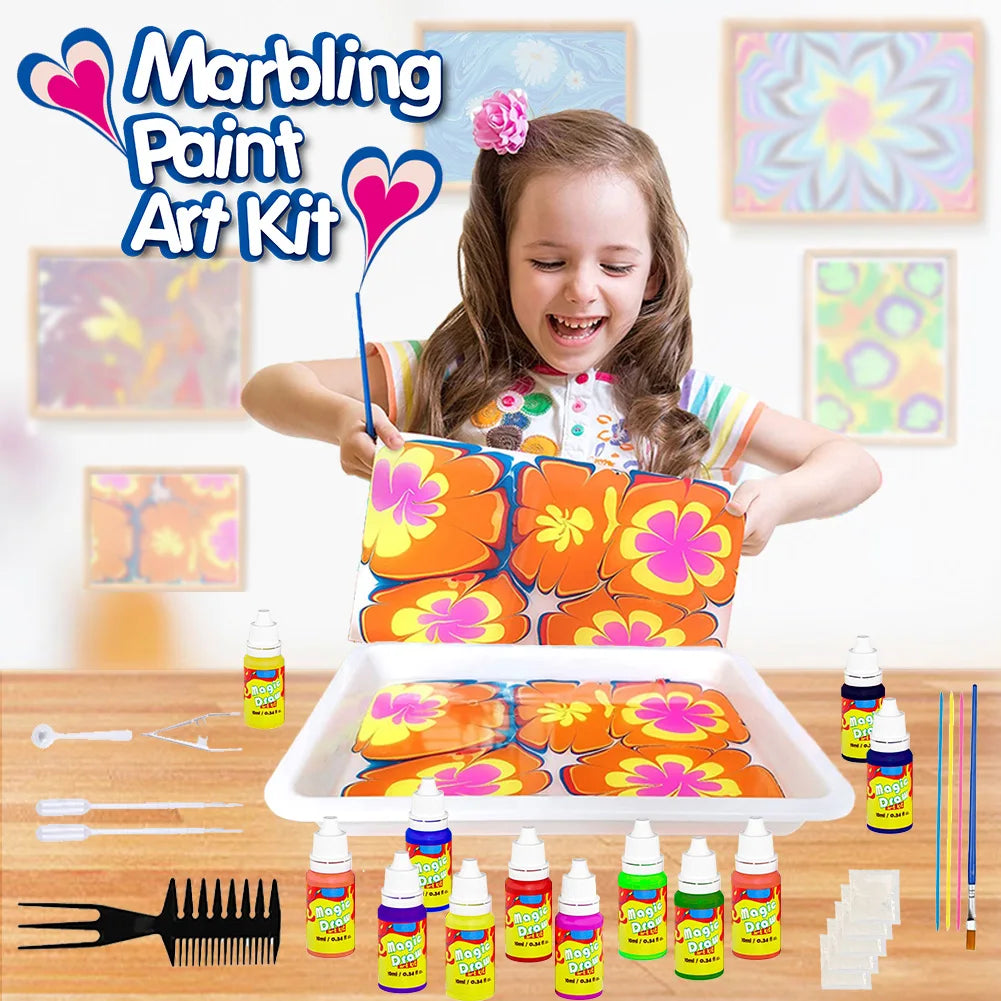 Water Marbling Paint Kit, Colour and Paper Options