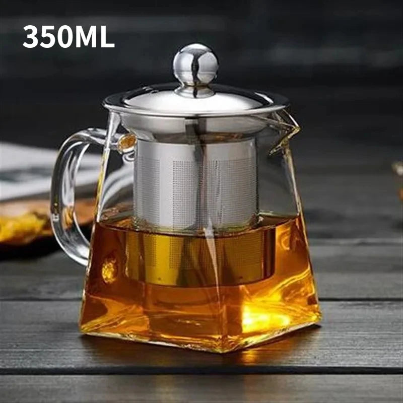 Bule de vidro com infusor, opções de 350–950ml