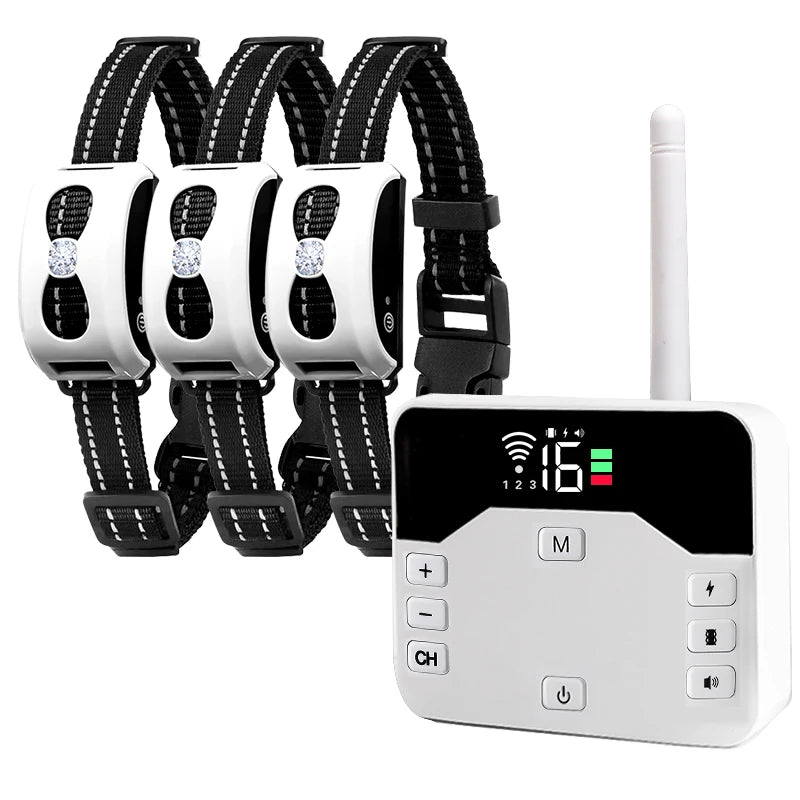 2-in-1 Wireless Dog Fence & Training Collar with Remote Control