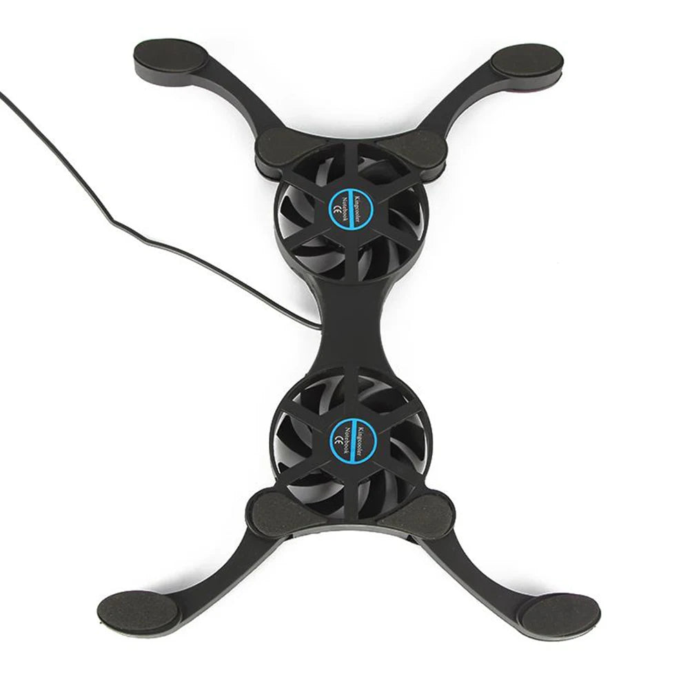 Foldable USB Dual-Fan Laptop Cooler