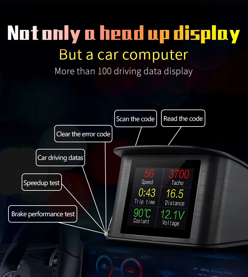 P10 Head Up Display OBD2 Digital Speedometer