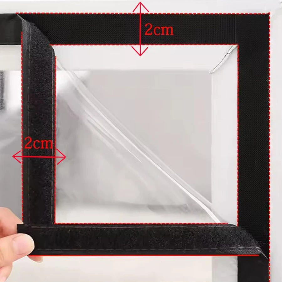 Transparent Window Panel with Black Mounting Border