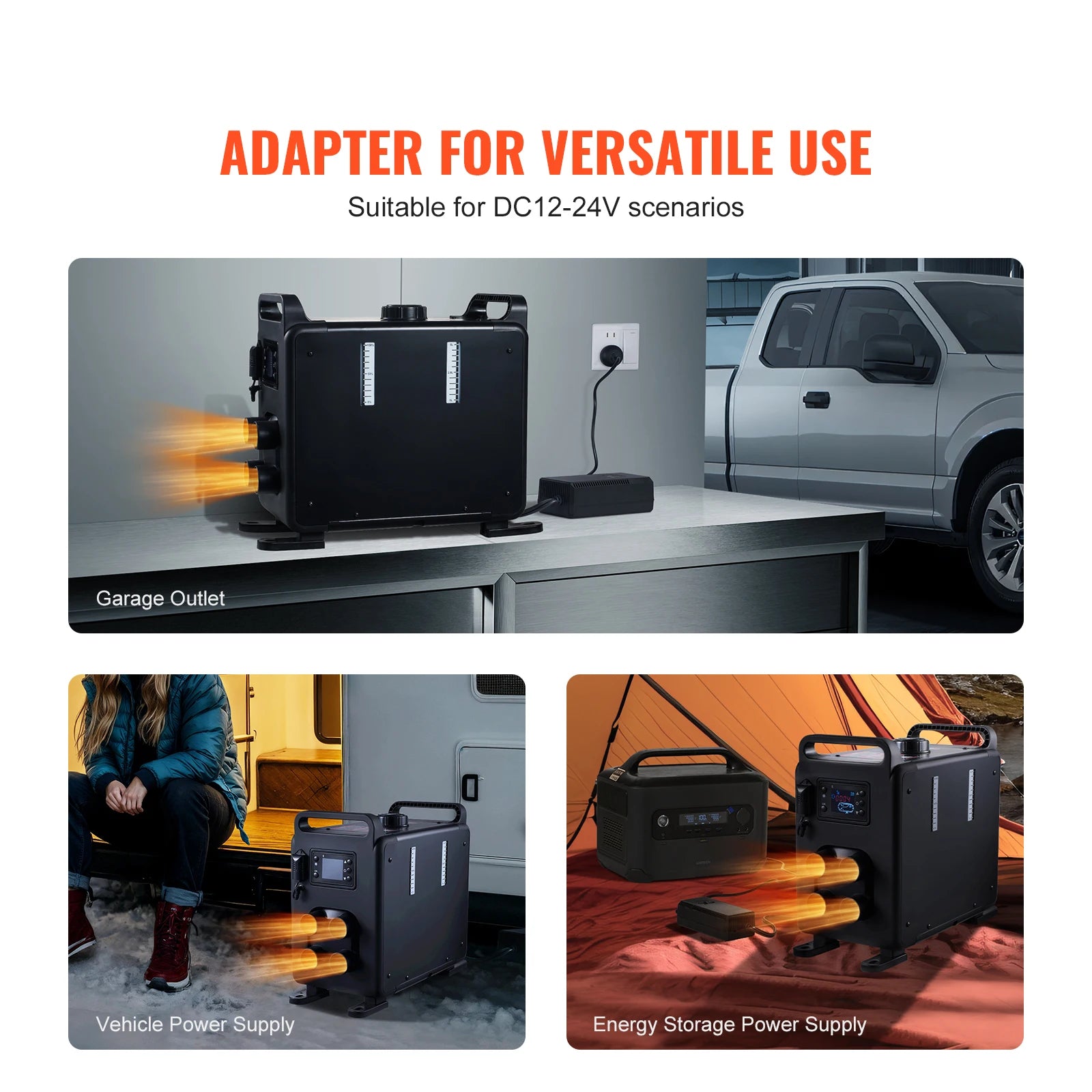 8kW Diesel Air Heater with Bluetooth Control for RVs, Vehicles & Garage