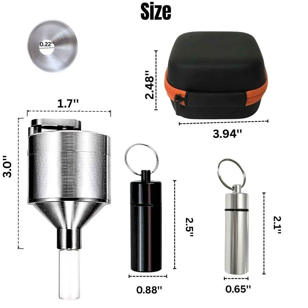 Portable Spice Grinder Kit with Vials & Storage Box