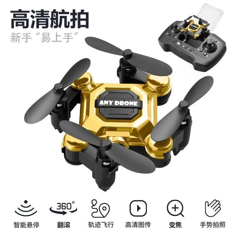 Mouchový dron, mini skládací dron, letecká kamera dron, studentská dálkově ovládaná helikoptéra, malá hračka