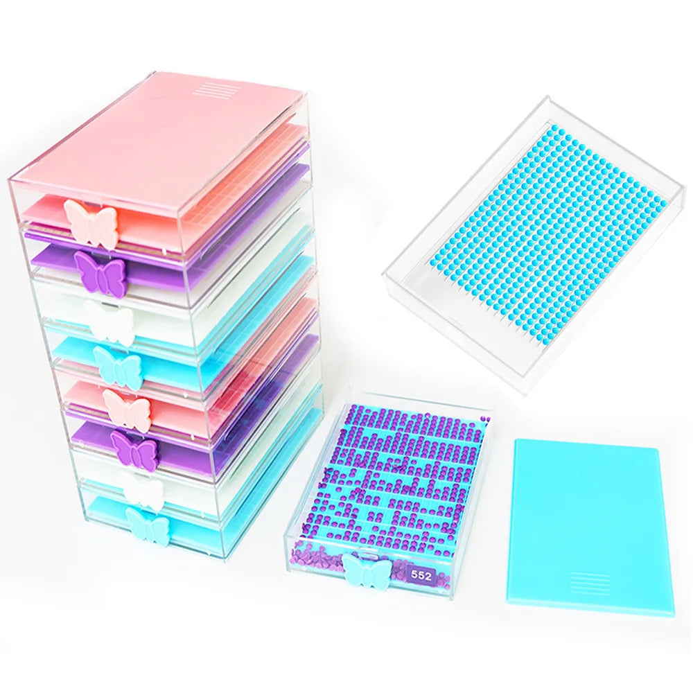 Diamond Painting Tray with Lid, 10 × 7 × 1.8 cm