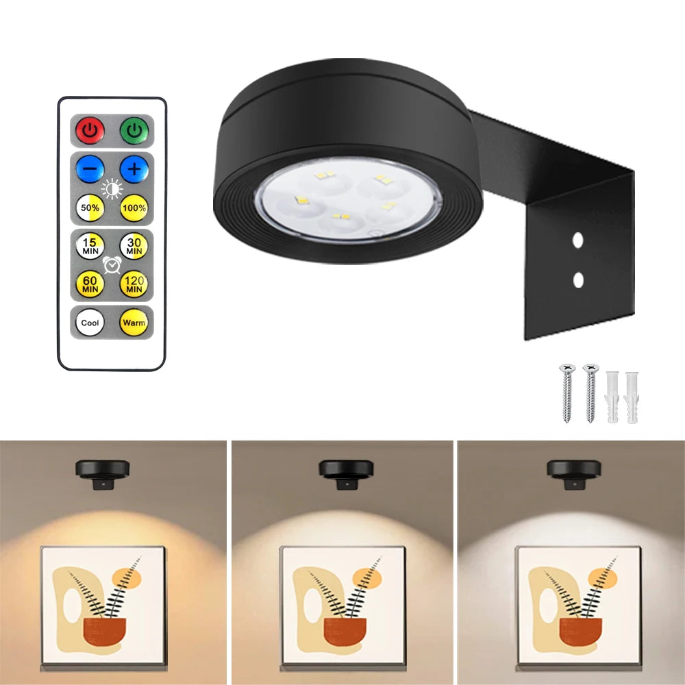 LED Night Light with Remote Control, White or Black