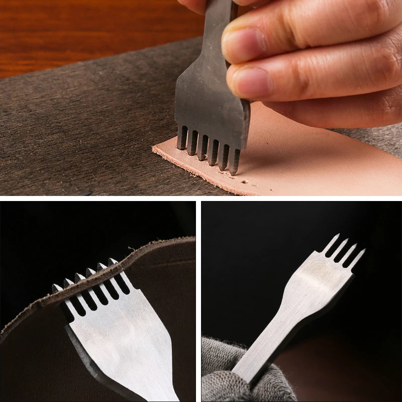 Leather Stitching Chisel Set — 1/2/4/6 Prongs