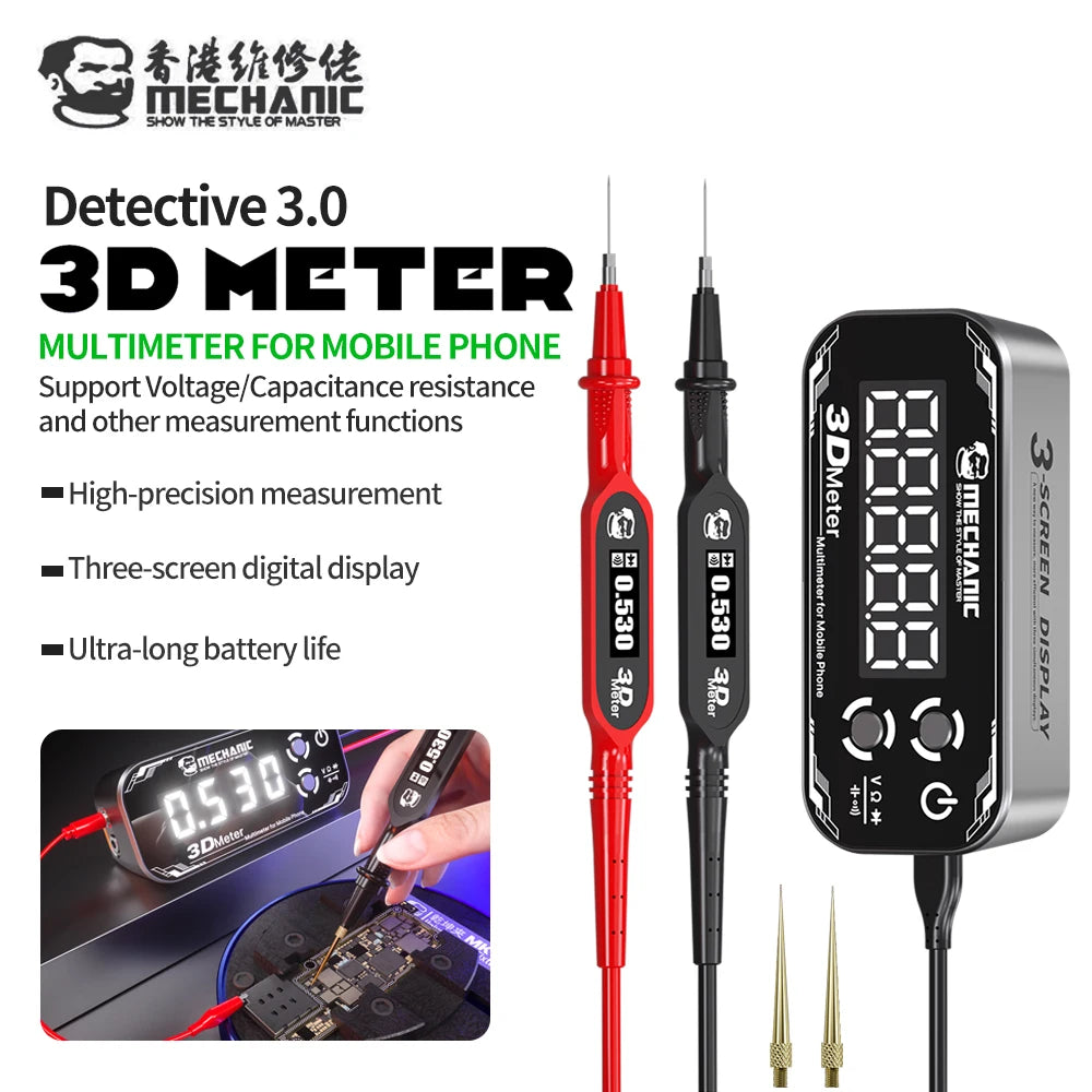 Three-Screen Electronics Multimeter