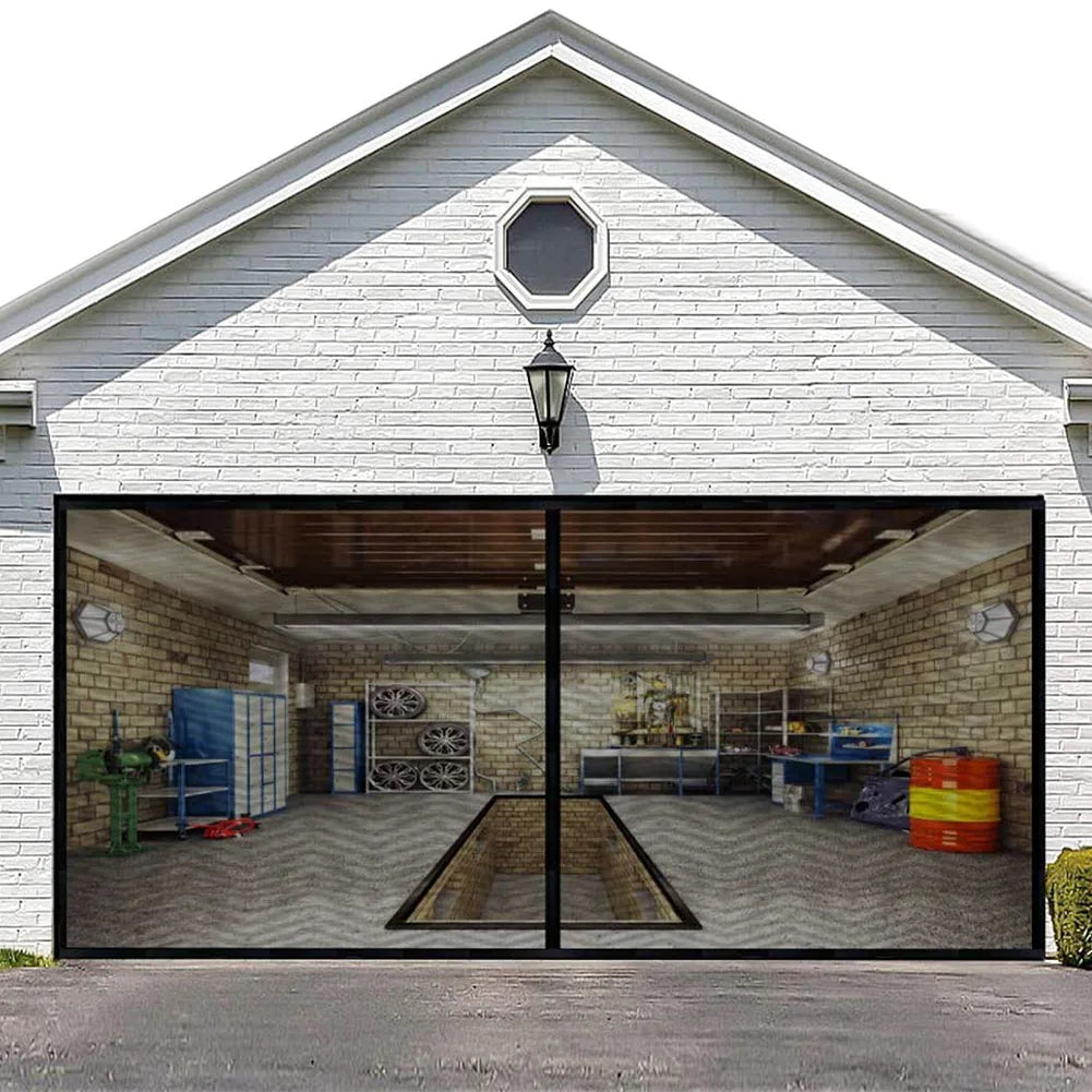 2x4M Garageport Myggnät Gardin Utdragbar Insektsnät