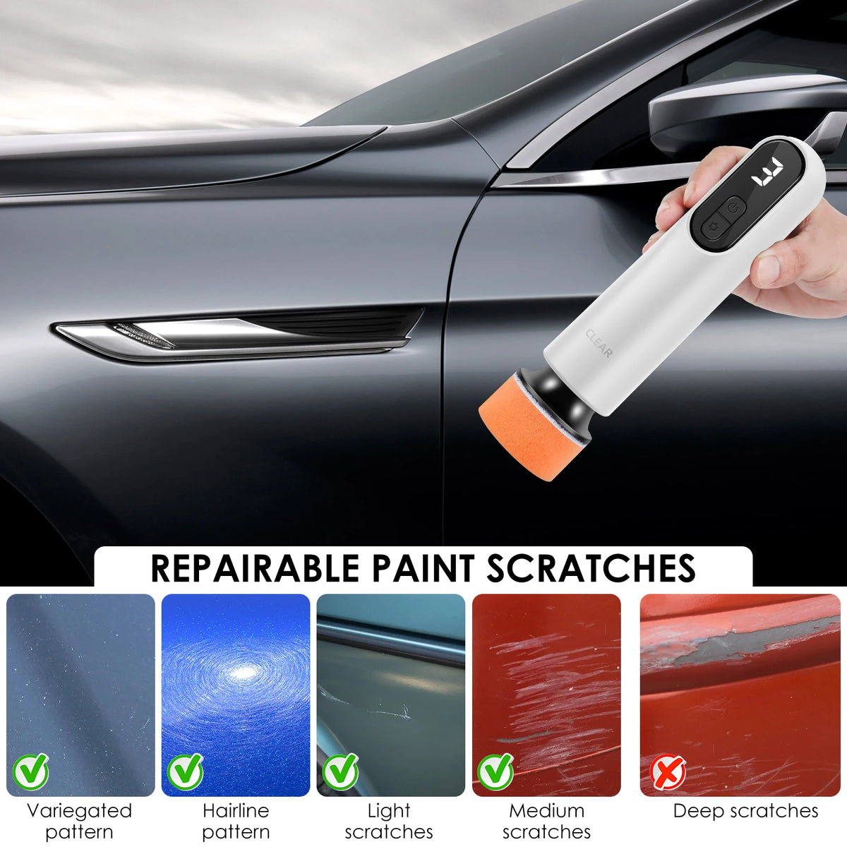 Cordless Car Polisher or Separate Abrasive Pack