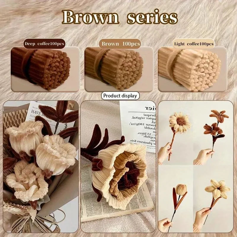 30 cm Chenille-Putzstäbchen, gemischte Bastelpackungen