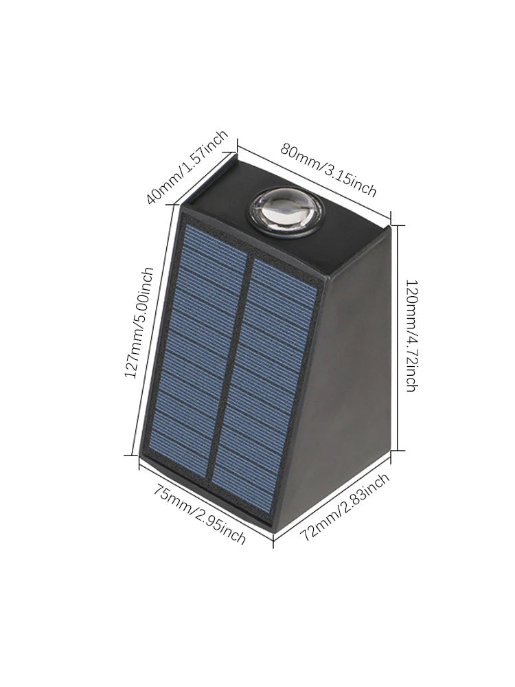 Solar Up-and-Down Wall Light for Garden and Porch, IP65