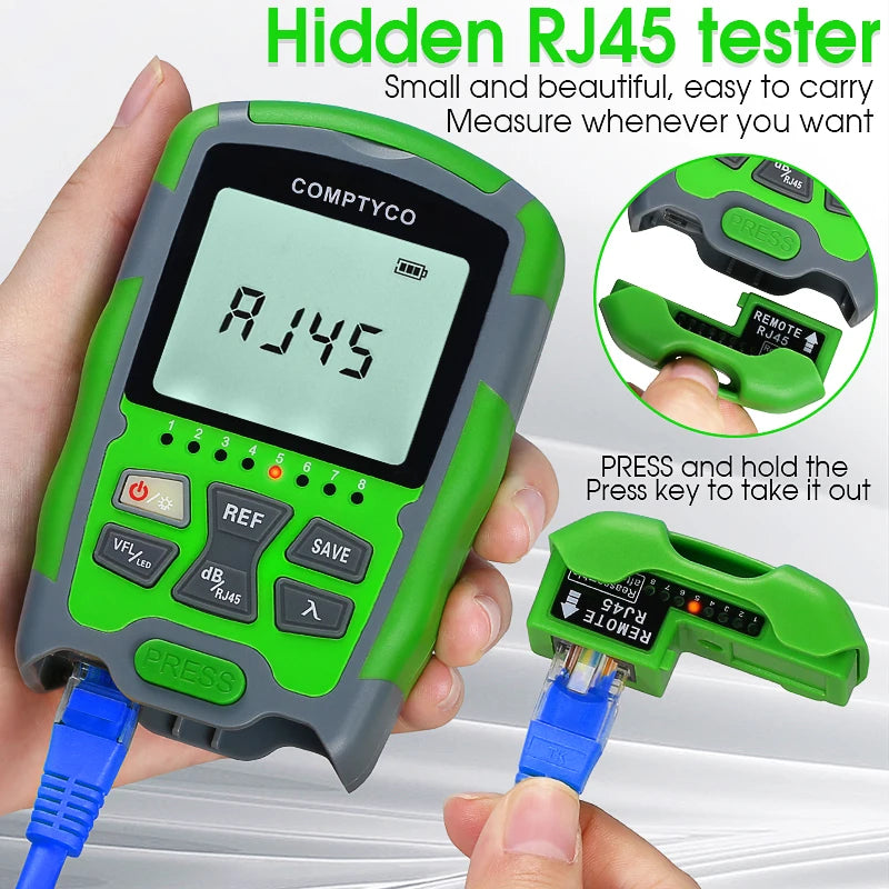 Rechargeable Fibre and RJ45 Test Tool - Model Options