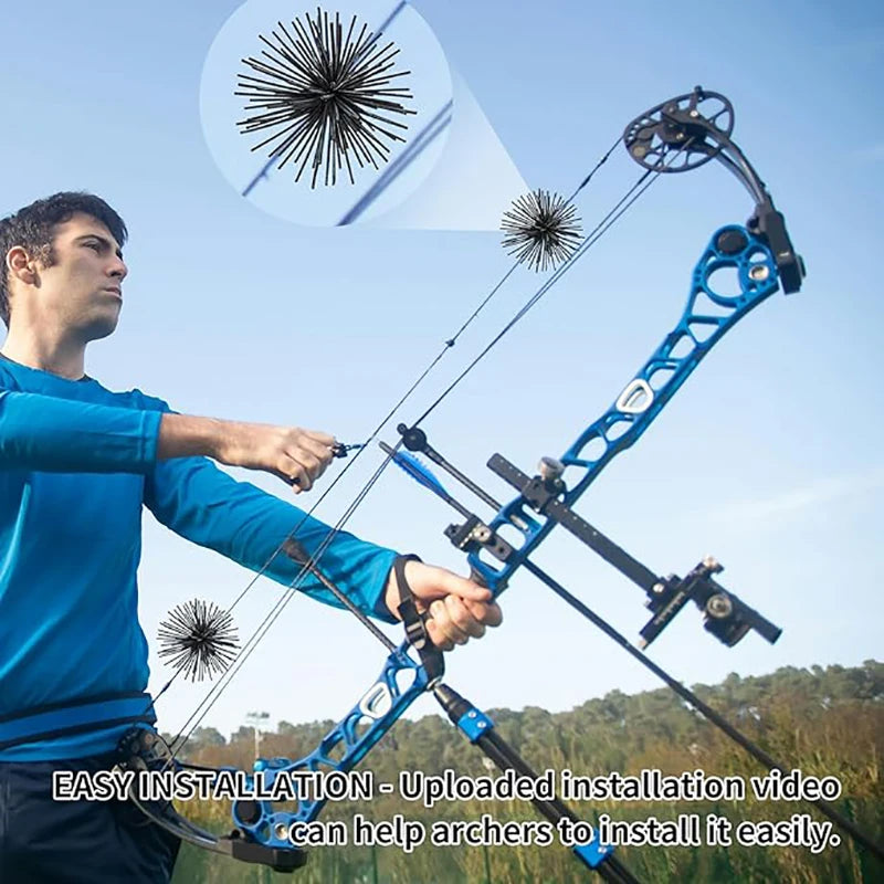 Rubber Bowstring Whisker Silencers, Four Pieces