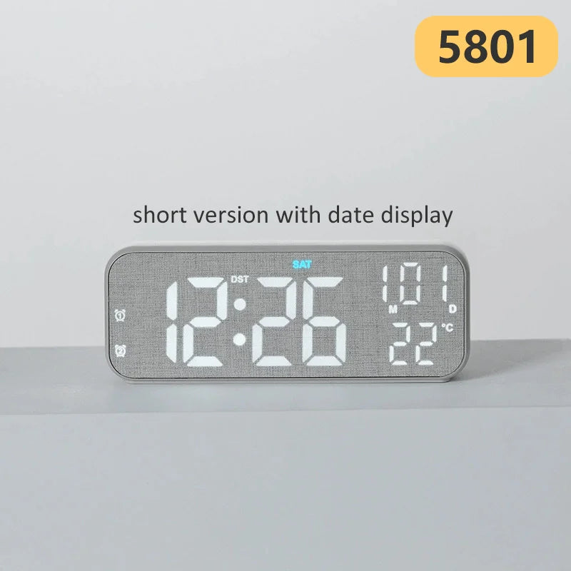 Wood-Style Digital Dual Alarm Clock