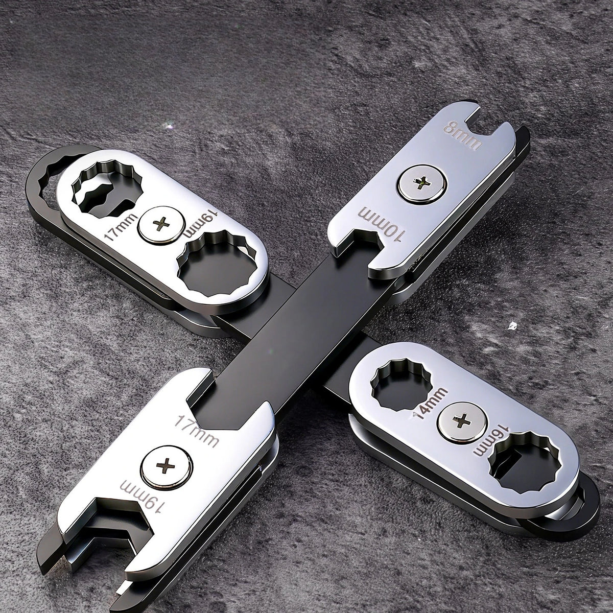 Multi-Size Rotating Wrench for Manual Repairs