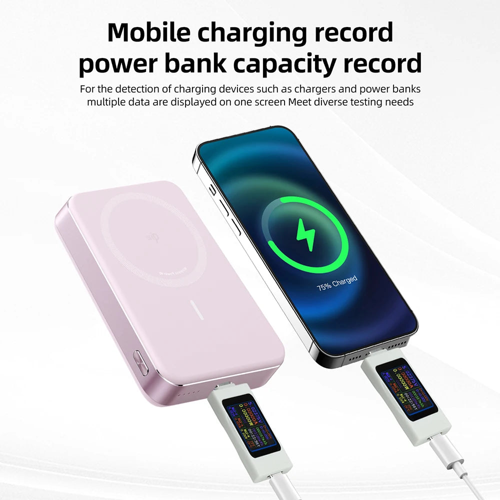 مقياس طاقة USB-C بشاشة TFT دوارة