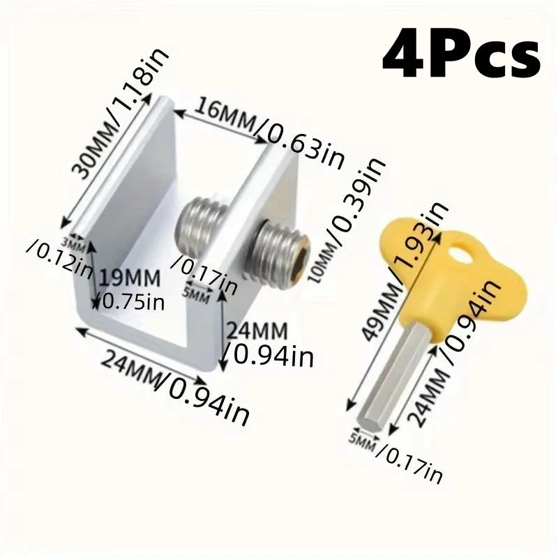 Sliding Window and Door Stopper Lock - Pack Options