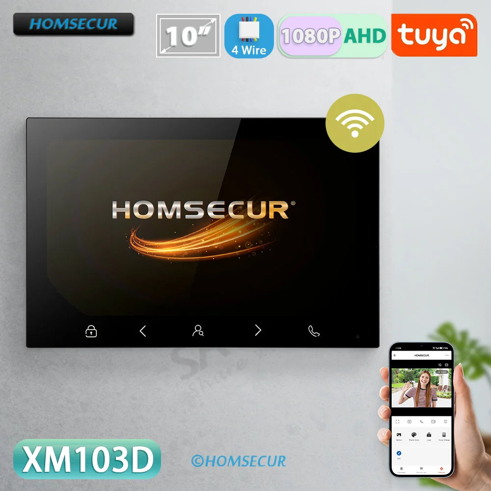 Monitor interior inteligente Tuya WIFI de 7"/10" LCD, para sistema de 4 hilos HD 1080P, manos libres, teléfono de puerta intercom, timbre de casa