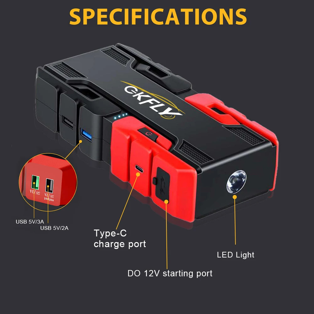 Portable Car Jump Starter & Emergency Power Bank