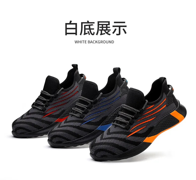 Men Work Safety Shoes Anti-puncture Working Sneakers Male Indestructible Work Shoes Men Boots Lightweight Men Shoes Safety Boots 