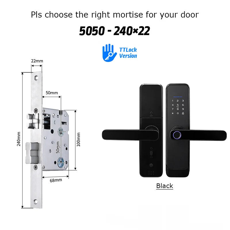 Fingerprint and Code Electronic Door Lock