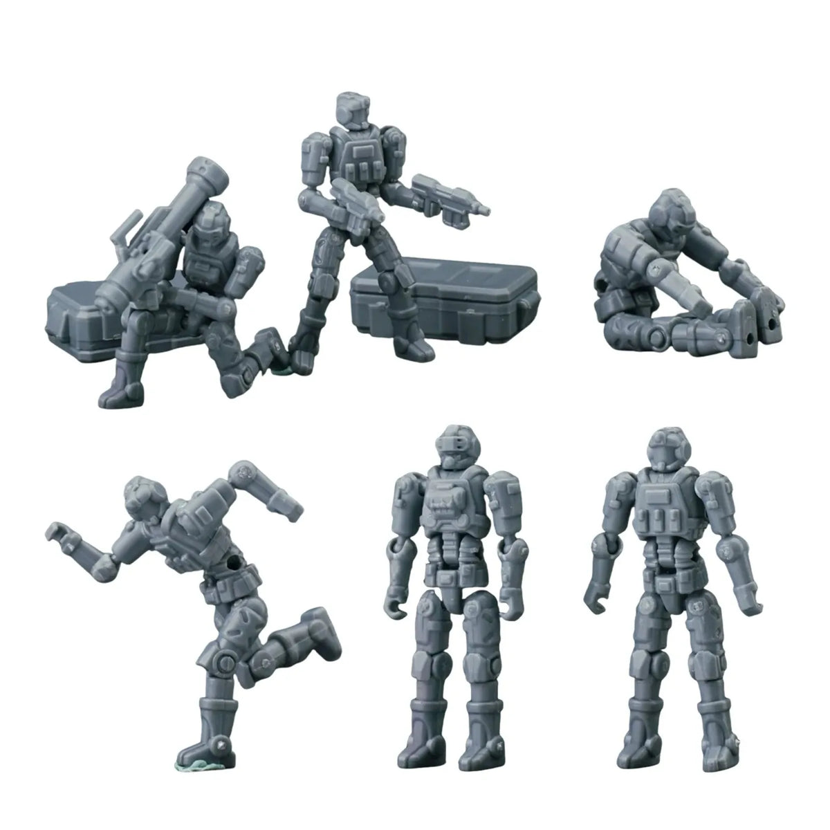 1:60 Robot Model Kit Set, Six Figures