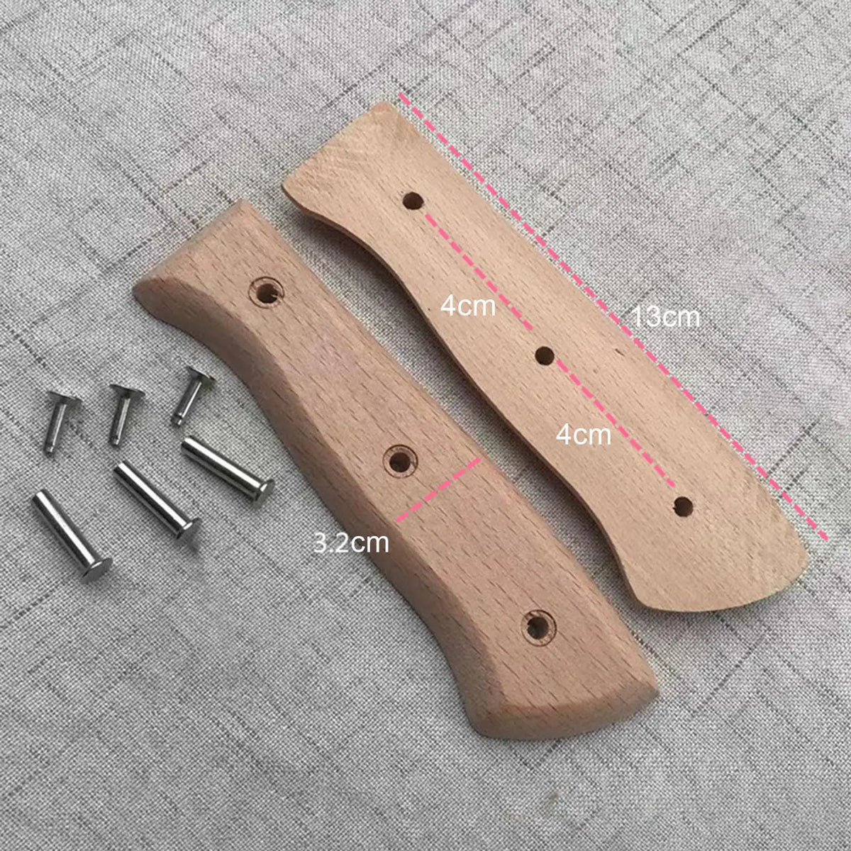 Set di manici sostituzione in legno per coltello da cucina, 13 cm