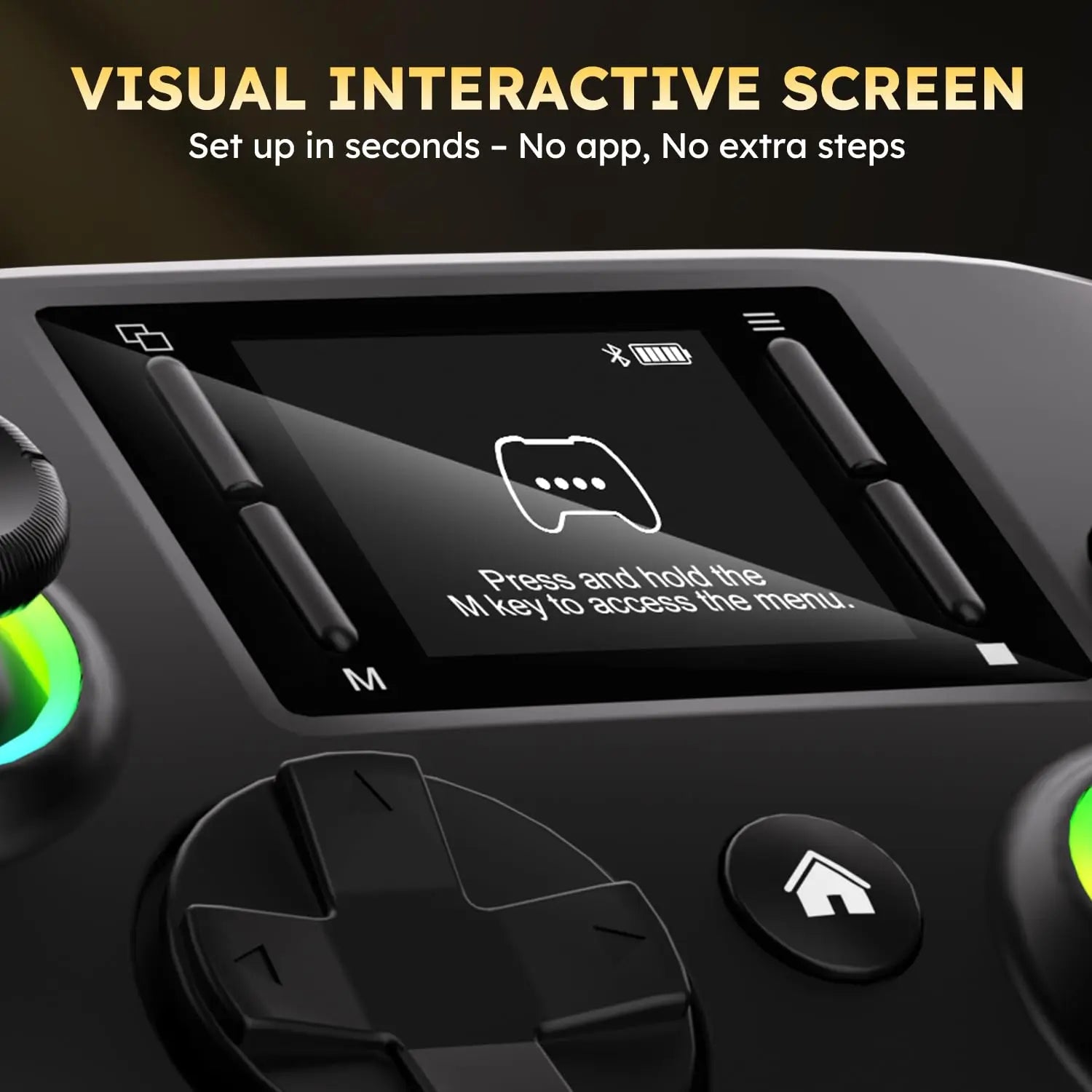 Wireless Gaming Controller with Interactive Screen