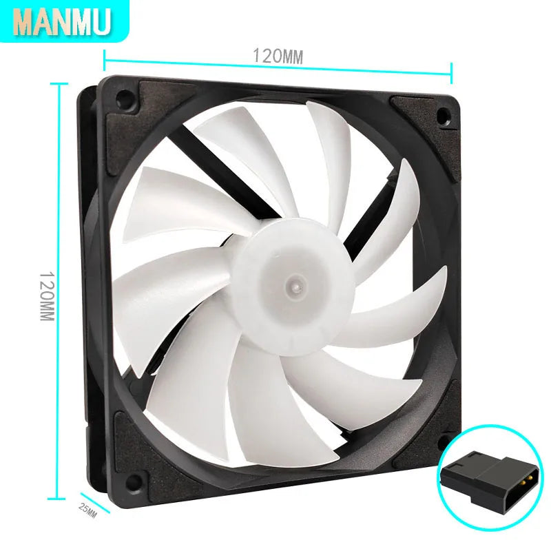120 mm Rainbow RGB Computer Case Fan