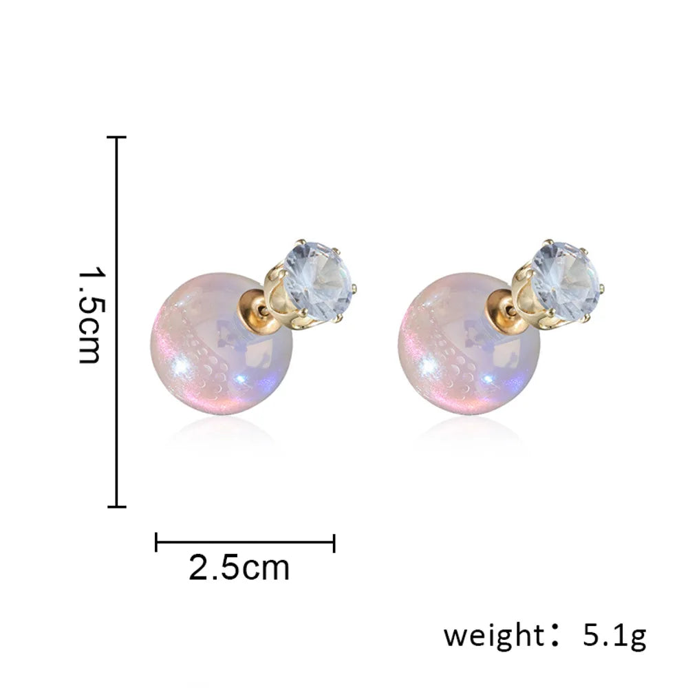 2022 New Trend Simulation Pearl Long Earrings Women's Flower Rhinestone Wedding Pendant Earrings Fashion Korean Jewelry Earrings 