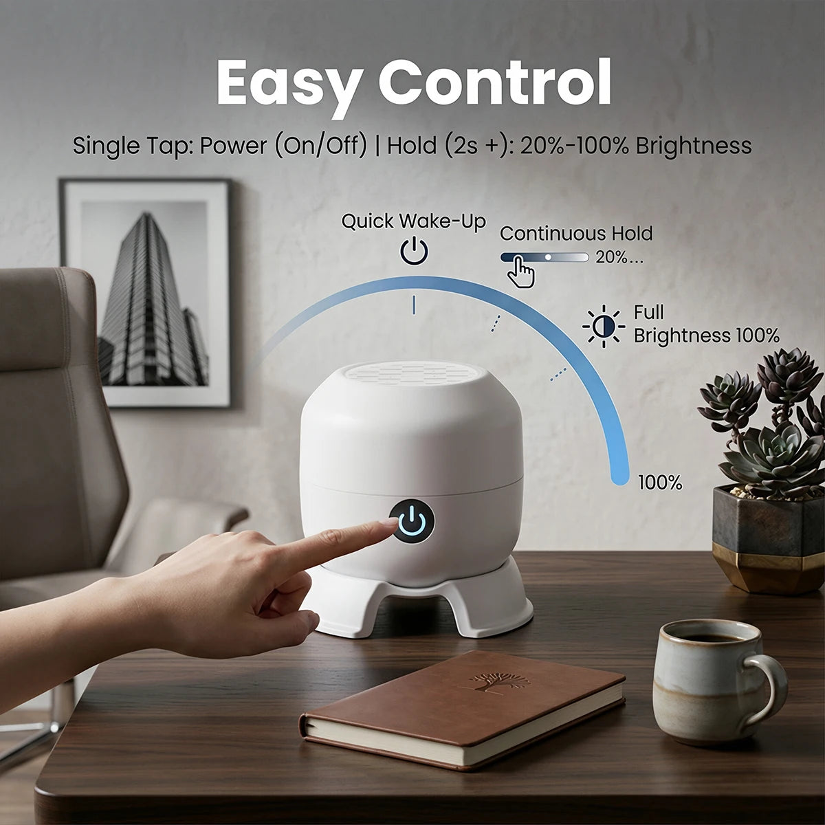 LED Ocean Projector Night Light, 360-Degree Rotating