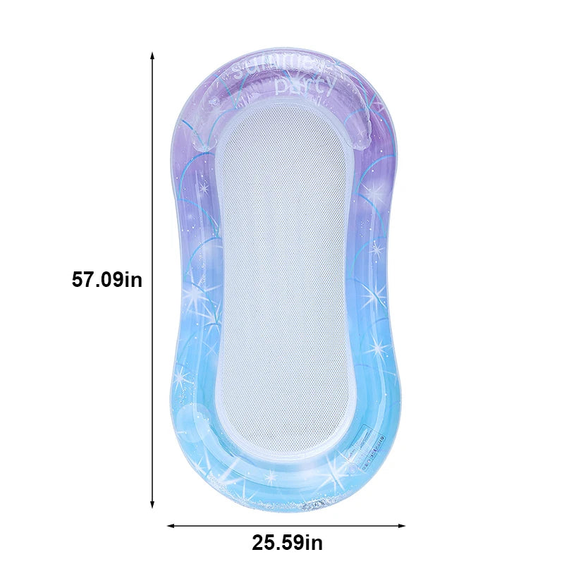 Rooxin Inflatable Water Hammock Floats Bed Swim Ring Tube Swimming Pool Mattresses Sleeping Bed Beach Lounger Chair 