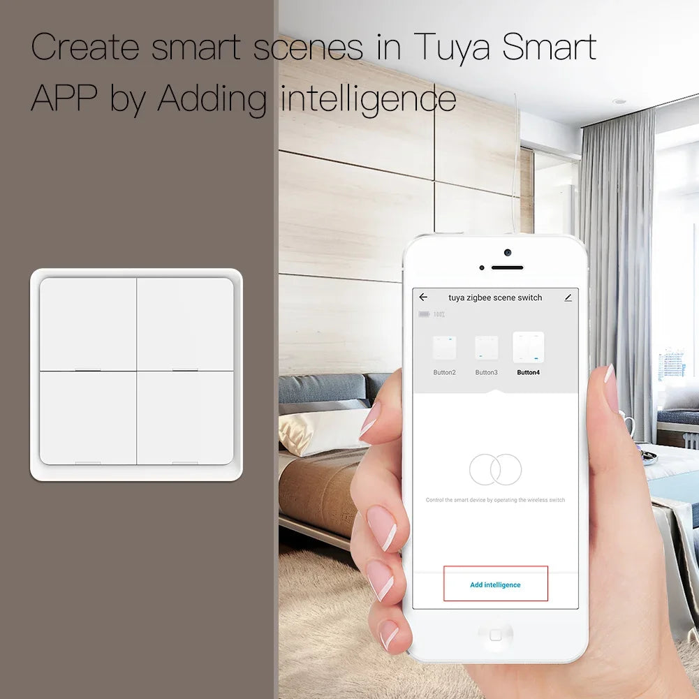 Zigbee Wireless Scene Switch - Gang Options