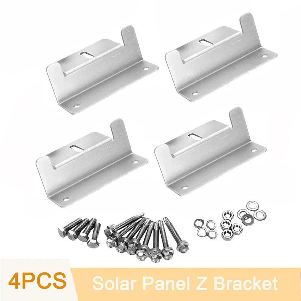 Kit de montaje con soportes en Z de aluminio para panel solar