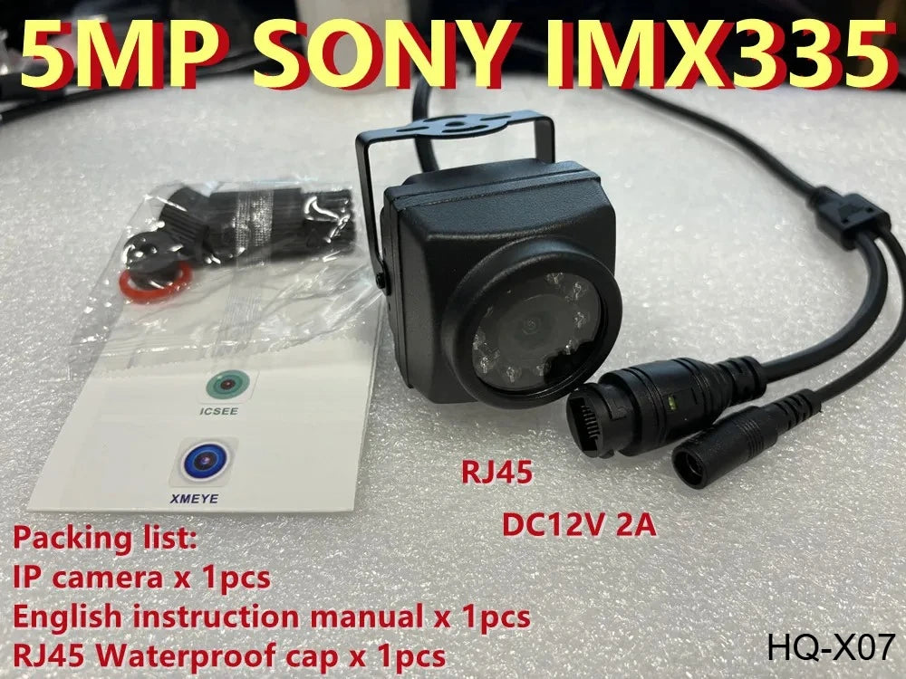 8MP 4K IR IP Security Camera with Motion Detection, H.265, Audio, Waterproof