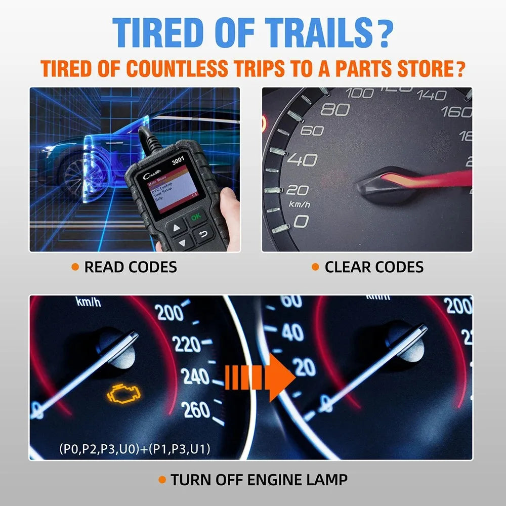 LAUNCH X431 CR3001 OBD2 Diagnostic Scanner