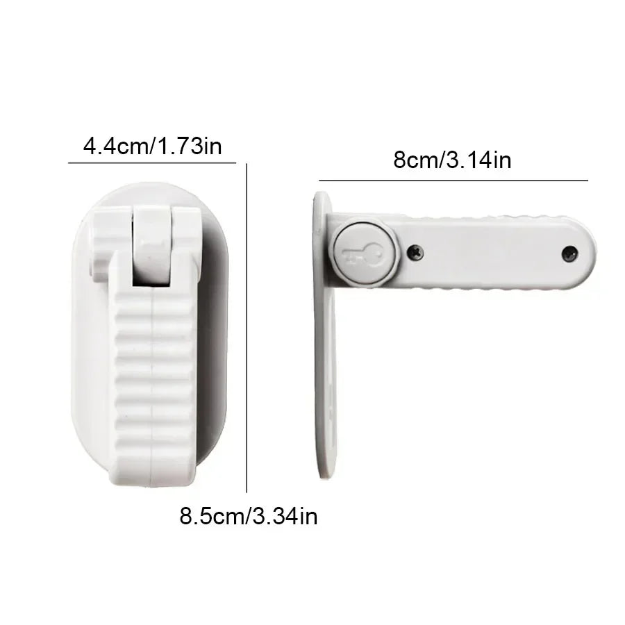 Door Lever Lock Universal Child Proof Handle Locks Baby Safety Locks Punch-free Multifunction Hidden Button Buckle Safety Lock